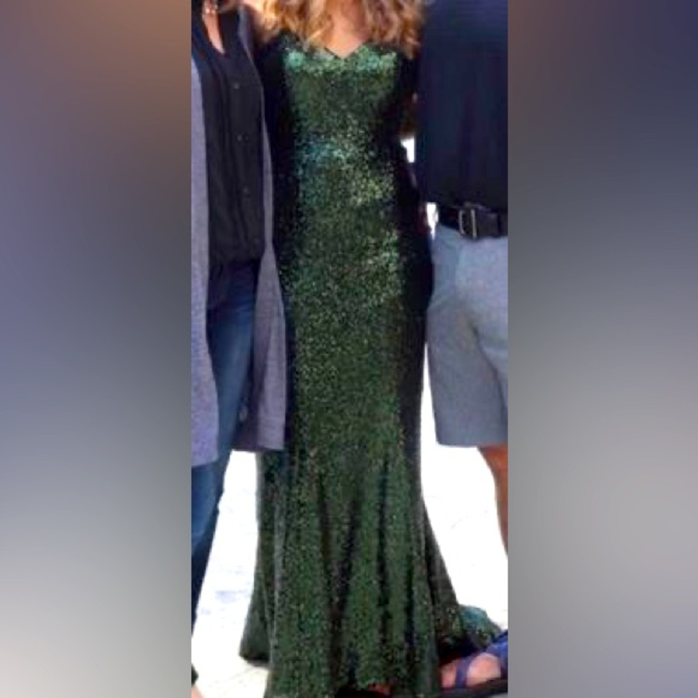 Emerald Sequin Prom Dress